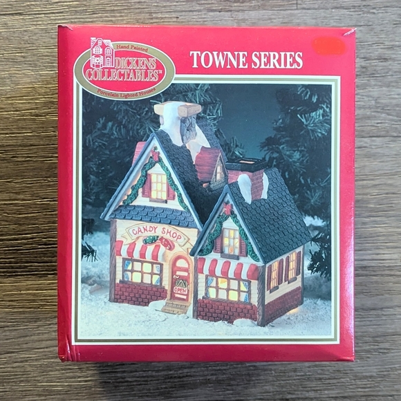 Dickens Collectables Other - New NIB Dickens Collectables Vintage Christmas Candy Shop Santa Village Decor